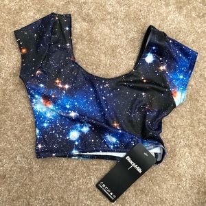 BlackMilk Clothing * Blue Galaxy Nana Crop Top